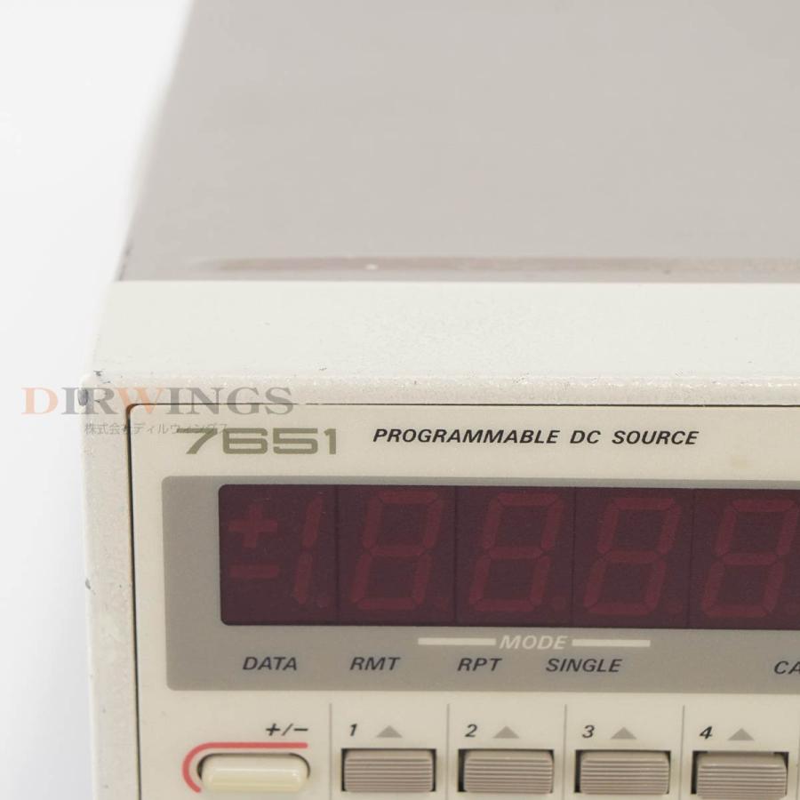 JB]USED 保証なし YOKOGAWA 7651 765101 PROGRAMMABLE DC SOURCE