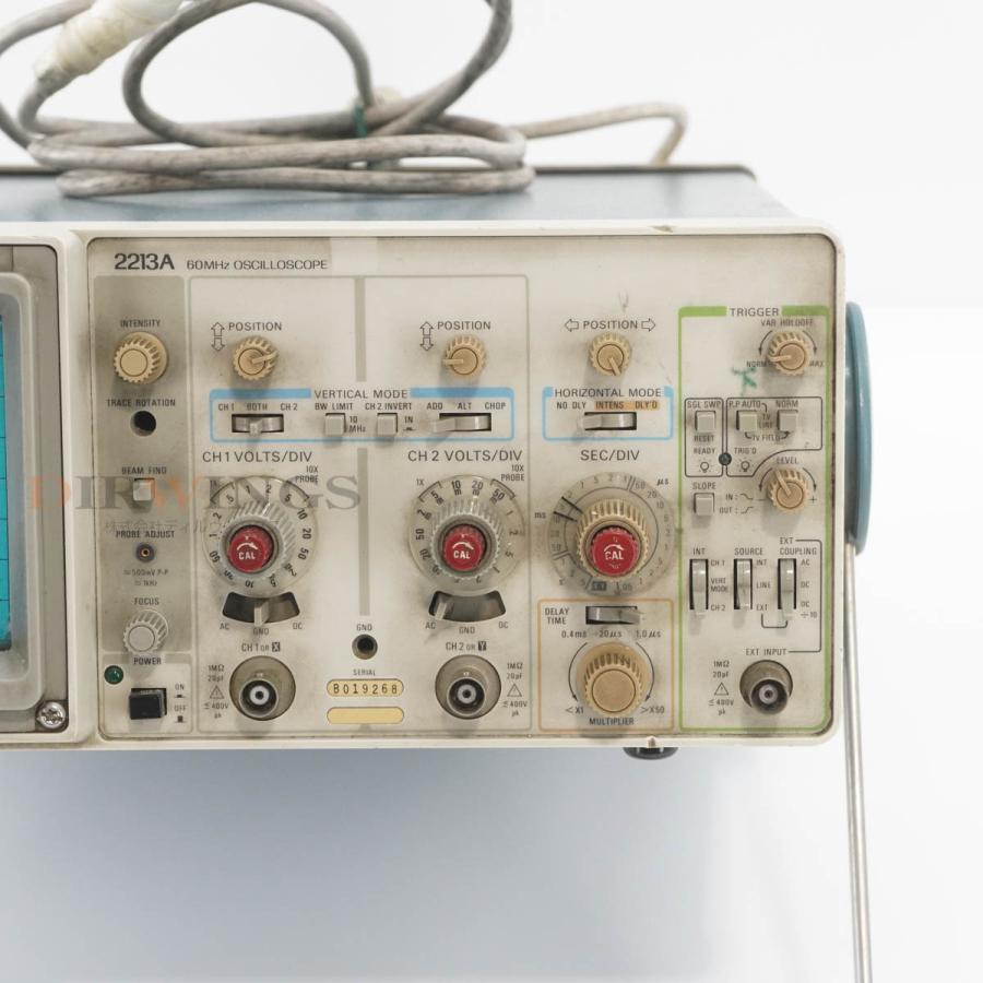 [JB]USED 保証なし Tektronix 2213A OSCILLOSCOPE オシロスコープ 60MHz 電源コード [06793 ...
