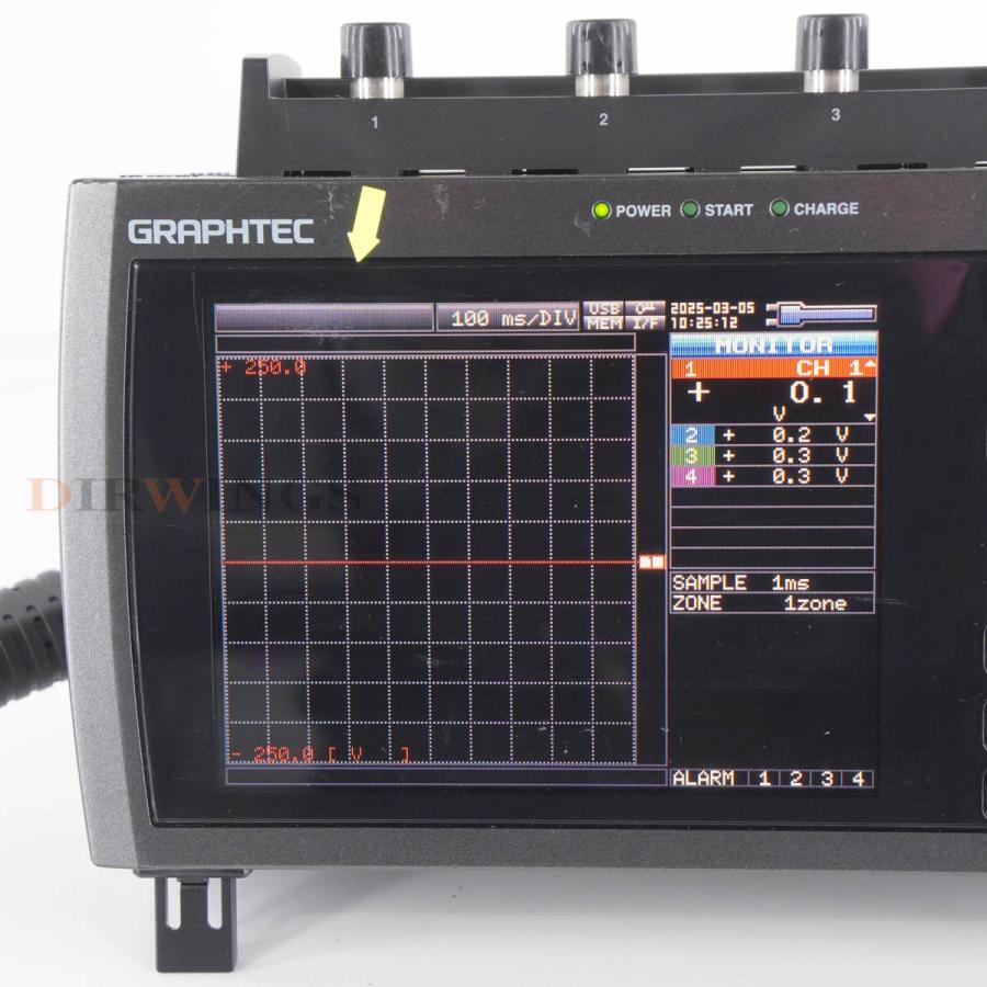 [DW]USED 8日保証 GRAPHTEC GL900 GL900-4 midi LOGGER Data Logger データロガー 4ch ...