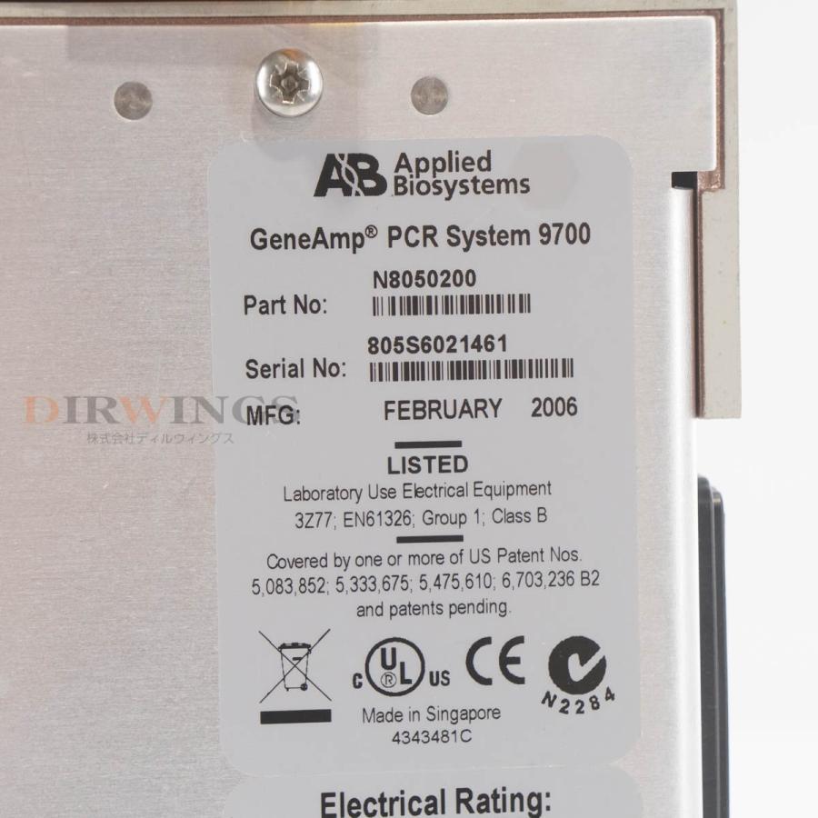 DW]USED 8日保証 Applied Biosystems GeneAmp PCR System 9700 AB