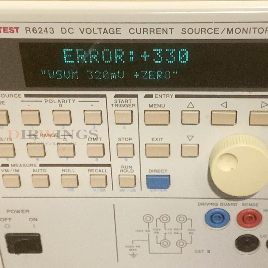 JB]USED 保証なし ADVANTEST R6243 DC VOLTAGE CURRENT SOURCE/MONITOR