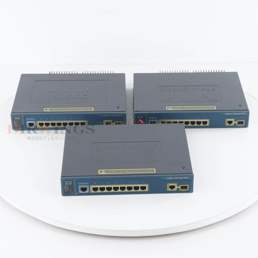 PG]USED 8日保証 3台セット CISCO WS-C3560-8PC-S Catalyst 3560 PoE-8