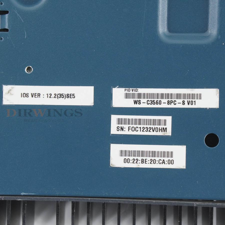 PG]USED 8日保証 3台セット CISCO WS-C3560-8PC-S Catalyst 3560 PoE-8