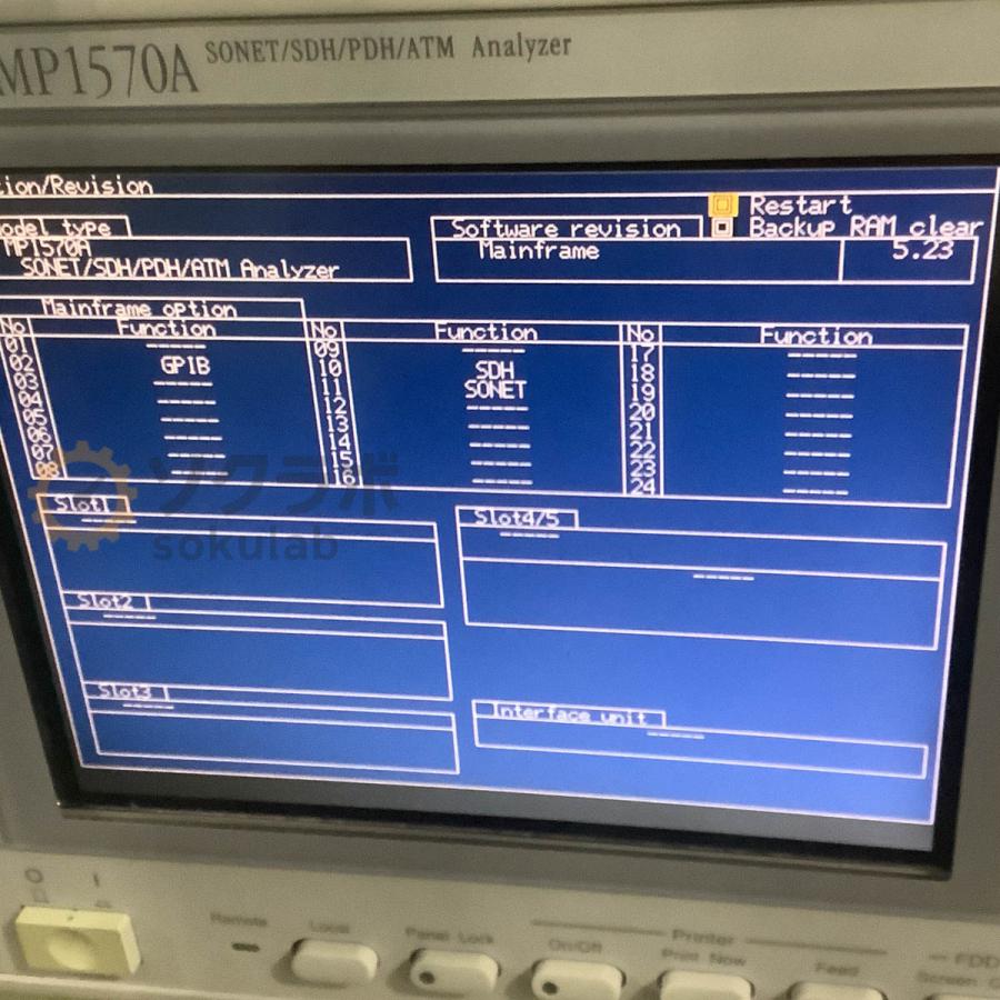 JB]USED 保証なし Anritsu MP1570A SONET/SDH/PDH/ATM Analyzer