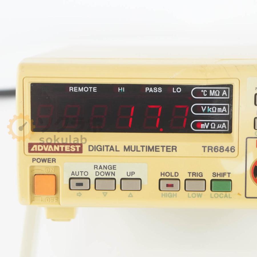 [DW]USED 8日保証 ADVANTEST TR6846 DMM DIGITAL MULTIMETER デジタルマルチメーター [07237-0090] |  | 03