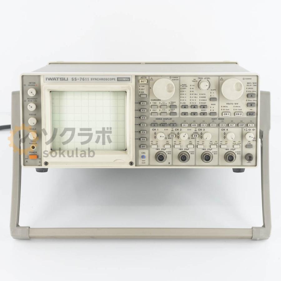 [JB]USED 保証なし IWATSU SS-7611 SYNCHROSCOPE OSCILLOSCOPE シンクロスコープ オシロスコープ 100MHz [07237-0225] |  | 02