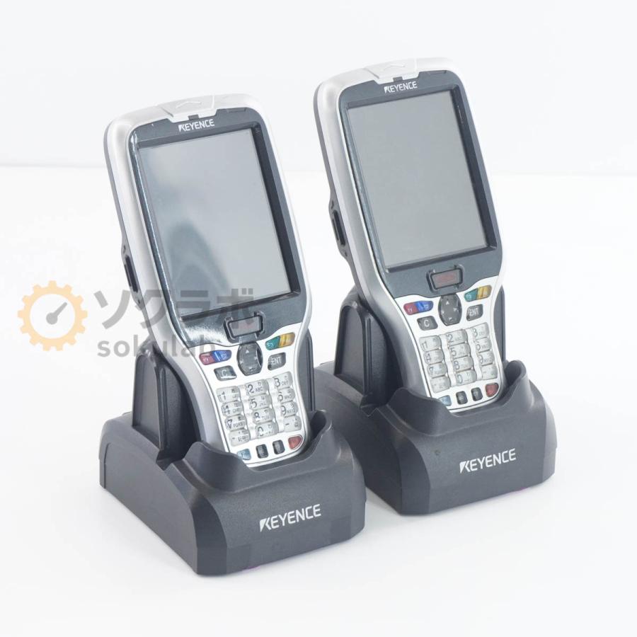 JB]USED 保証なし 2台セット KEYENCE BT-W100 ハンディターミナル 充電