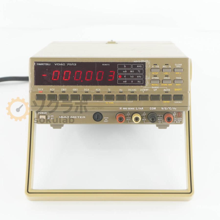 [DW]USED  IWATSU VOAC 7513 DIGITAL MULTIMETER DMM デジタルマルチメーター SC-303A 取扱説明書 [07641-0101] |  | 02