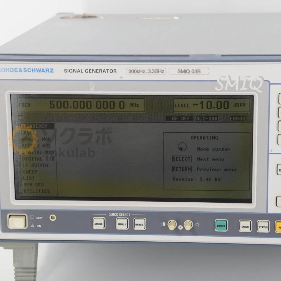 [JB]USED 保証なし Rohde & Schwarz SMIQ 03B SMIQ03B 1125.5555.03 SIGNAL ...