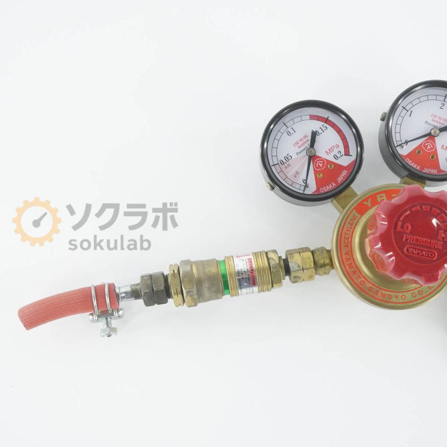 [PG]USED 8日保証 ヤマト産業 YAMATO YR-71 ガス圧力調整器 レギュレーター アセチレン 溶断用調整器 [07934-0002] |  | 03