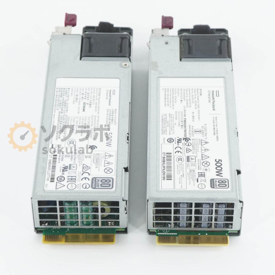 [PG]USED 8日保証 セット hp HSTNS-PC40-1 HSTNS-PL40-1 HPE ProLiant 500W サーバー 電源ユニット Server Power Supply [07982-0171] |  | 10