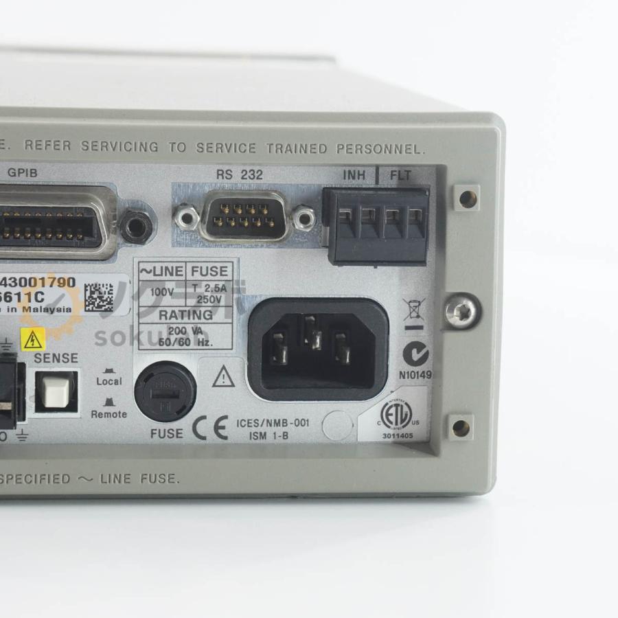 [DW]USED 8日保証 Agilent 6611C System DC Power Supply システム電源 DC電源 直流電源 0-8V/0-5A [07990-0010] |  | 07