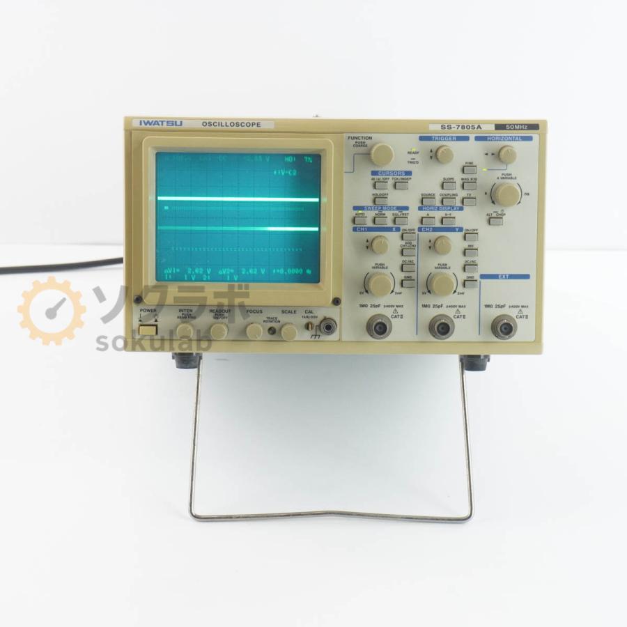 [DW]USED 8日保証 IWATSU SS-7805A OSCILLOSCOPE オシロスコープ 50MHz 電源コード [08032-0003] |  | 02