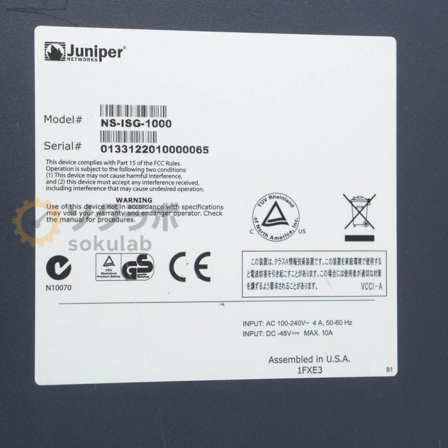 [PG]USED 8日保証 Juniper Networks NS-ISG-1000 ISG 1000 ファイアウォール セキュリティゲートウェイ [08070-0004] |  | 19
