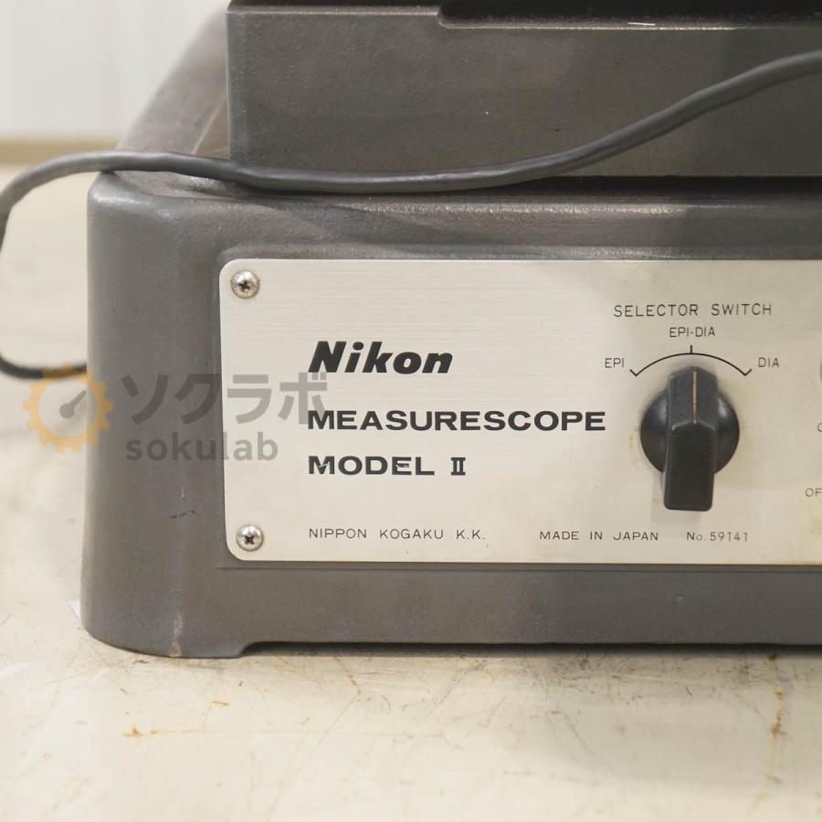 [JB]USED 保証なし NIKON MODEL II 2 MEASURESCOPE 測定顕微鏡 REVERSIBLE COUNTER リバーシブルカウンター付 10×-A ERC-M...[08124-0001]の画像