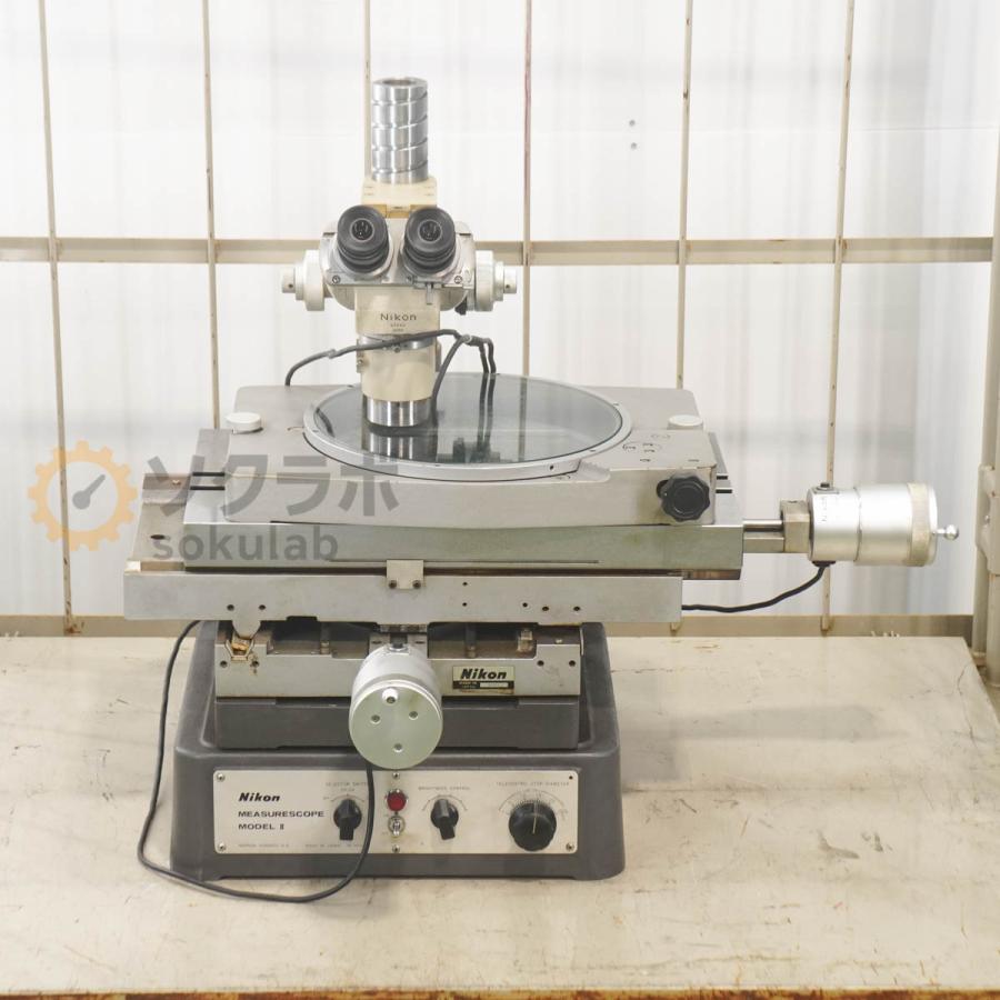 [JB]USED 保証なし NIKON MODEL II 2 MEASURESCOPE 測定顕微鏡 REVERSIBLE COUNTER リバーシブルカウンター付 10×-A ERC-M...[08124-0001]の画像