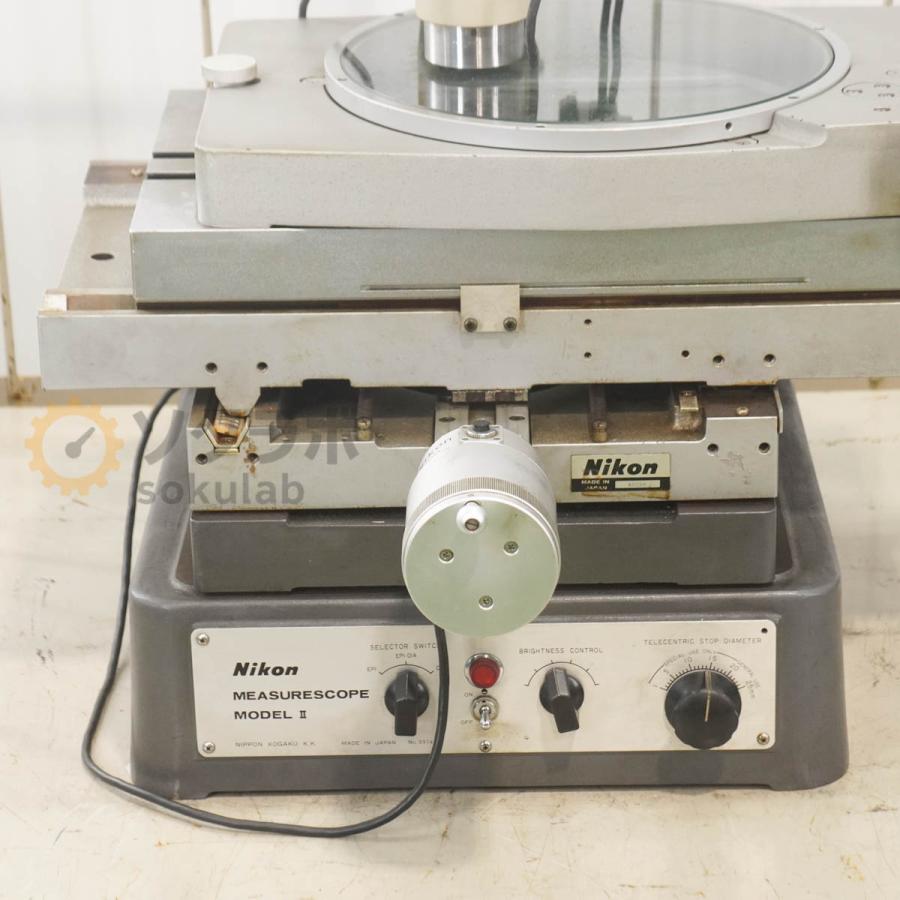 [JB]USED 保証なし NIKON MODEL II 2 MEASURESCOPE 測定顕微鏡 REVERSIBLE COUNTER リバーシブルカウンター付 10×-A ERC-M...[08124-0001]の画像