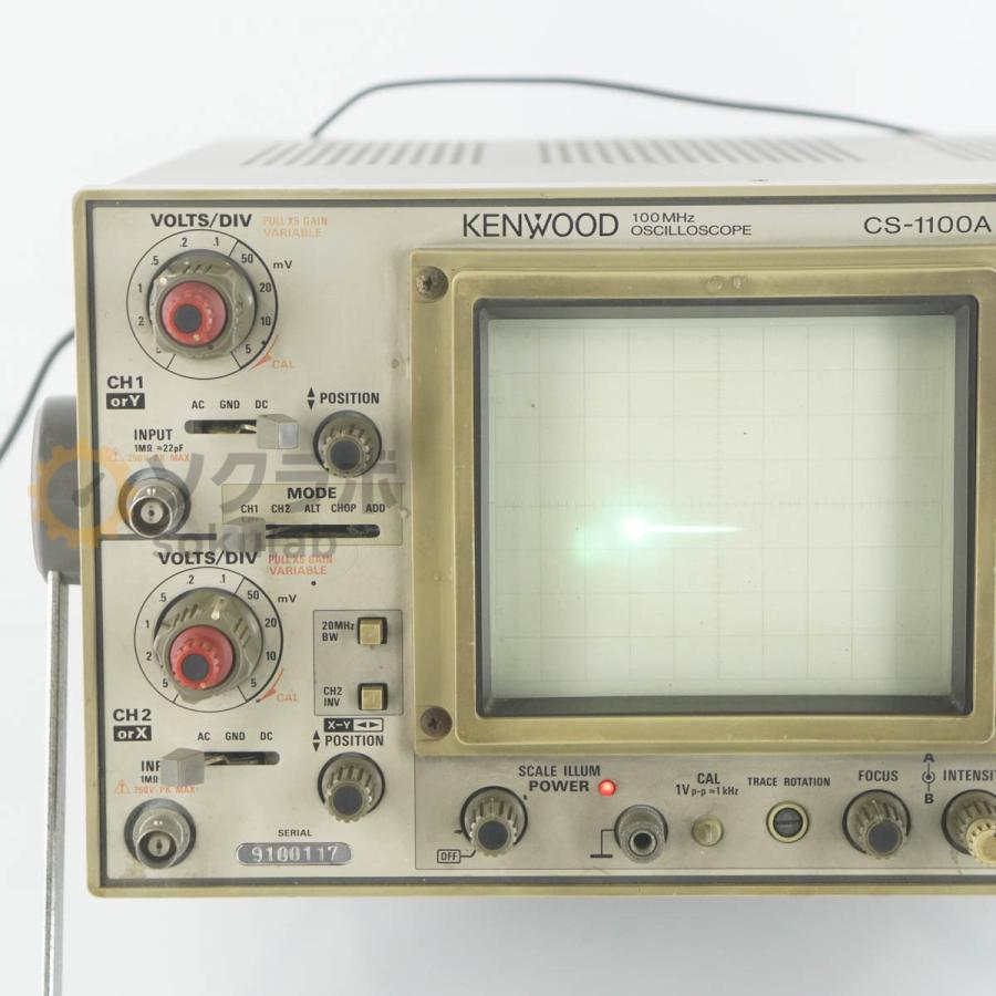 [JB]USED 保証なし KENWOOD CS-1100A OSCILLOSCOPE オシロスコープ 100MHz 電源コード [08277-0010] |  | 03