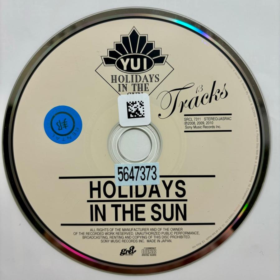 HOLIDAYS IN THE SUN(通常盤)／YUI | ソニーミュージック