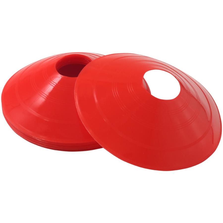 トレーニングマーカー コーン 赤 10枚セット 収納袋付き サッカー