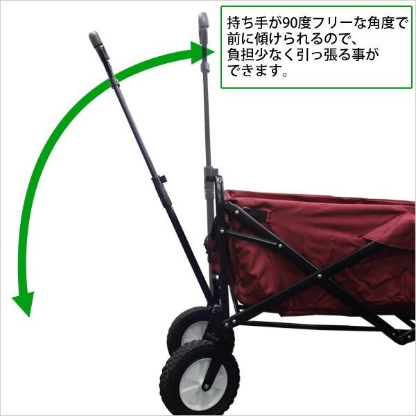 キングキャリー2 レッド King Carry 4輪 耐荷重80kg 折りたたみ キャリーカート ワゴンカート キャリーワゴン アウトドア キャンプ バーベキュー BBQ｜discount-spirits2｜03