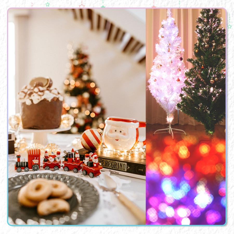 クリスマスツリー 210cm ファイバーツリー イルミネーション LED
