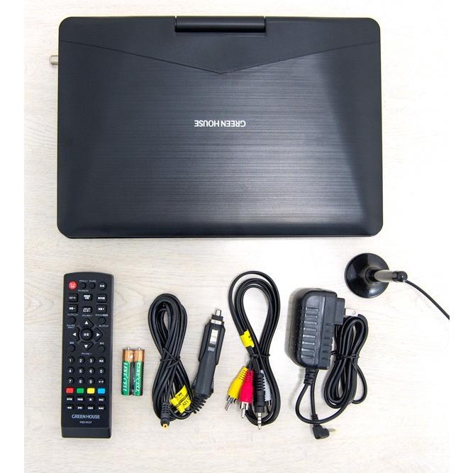 ブルーレイ ポータブルプレーヤー TV 車載 11.4型 ワイド フルセグ DVD 充電式 コードレス 180度回転 HDMI 12V AC USB｜discount-spirits2｜03