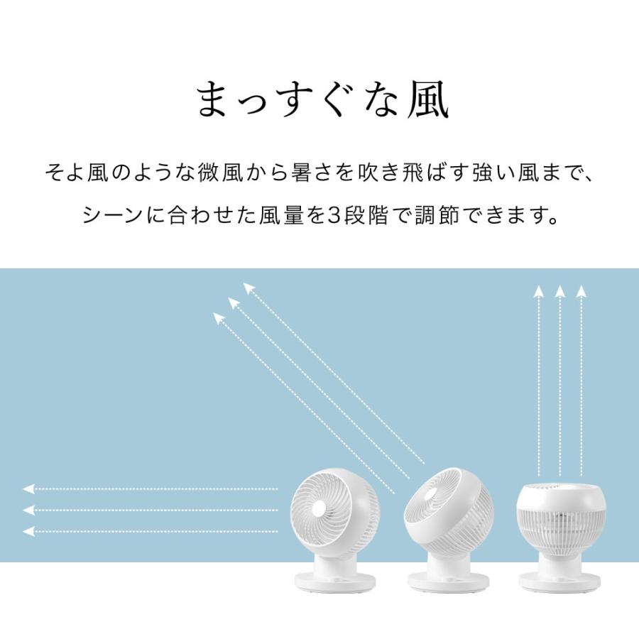 扇風機 サーキュレーター 洗える 静音 360° 首振り 22畳 ACモーター