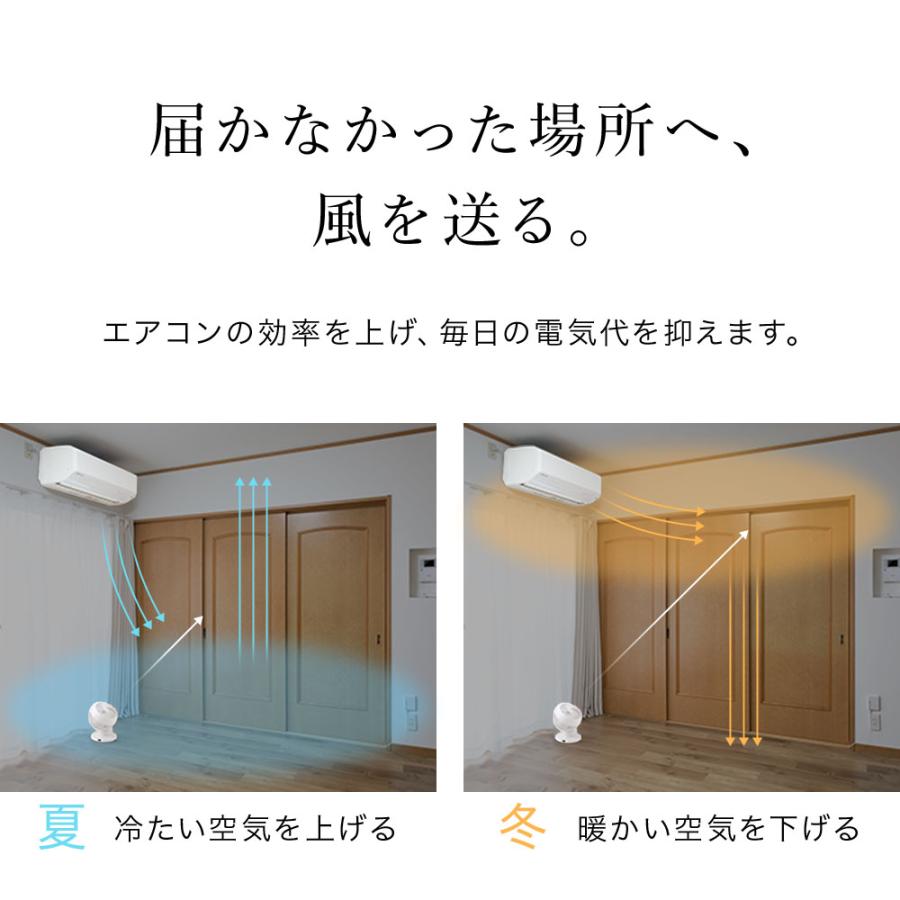 扇風機 サーキュレーター 洗える 静音 360° 首振り 22畳 ACモーター