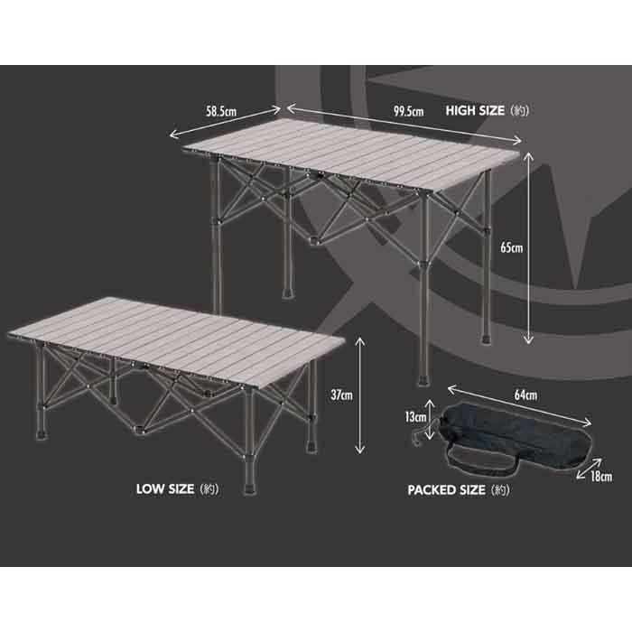 アウトドア テーブル 折りたたみ アルミ 2WAY アルミテーブル RT20-100