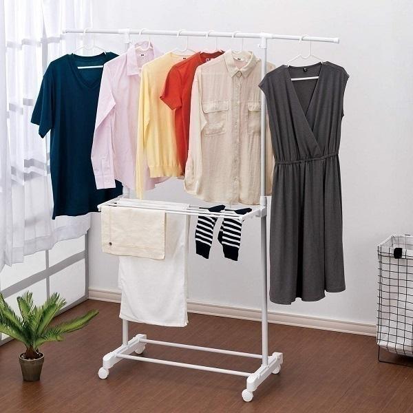 洗濯物干し 室内物干し 部屋干し タオル ハンガー 室内 全国一律送料無料 スタンド キャスター付き 室内干し ベランダ 雨 屋内 花粉 どこでも ウイルス 梅雨