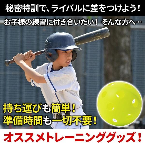 野球 練習ボール 穴あき ボール 50個 屋内 室内 バッティング 練習用 練習用ボール 打撃 練習 練習用品 練習道具 飛ばない 子供 こども トレーニング お得 安い｜discount-spirits2｜03