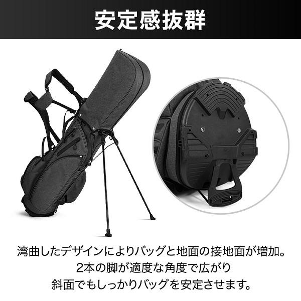 キャディバッグ メンズ ゴルフバッグ 5分割 14本 自立 収納 軽量