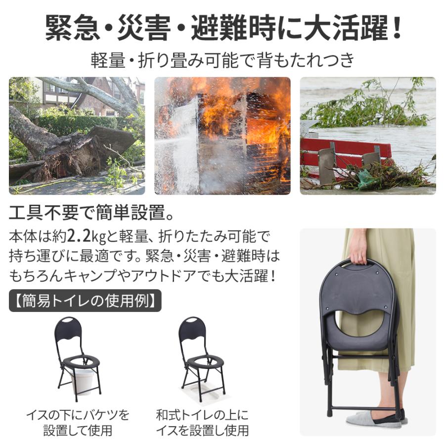 未使用 開封済み ポータブルトイレ(背もたれ付)　防水シーツ・使い捨て紙パック付 楽天市場】ポータブルトイレ用使いすて紙バッグ12枚入 介護用品 簡易