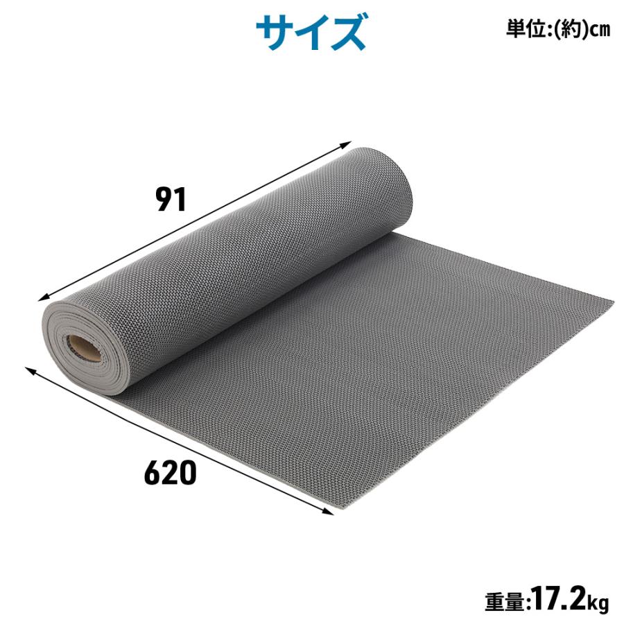 滑り止めマット ゴム 屋外 620×90cm 介護 歩行 浴室 車 スロープ