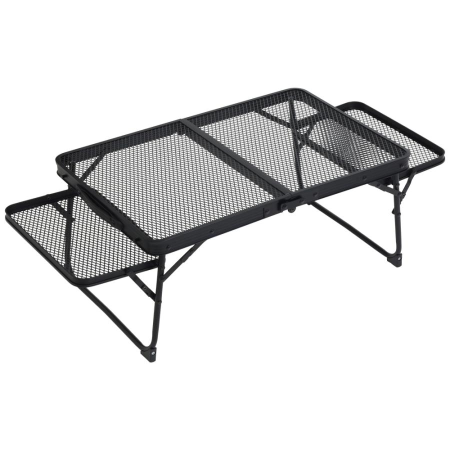 アウトドアテーブル 折りたたみ 耐荷重30kg 二つ折り メッシュ