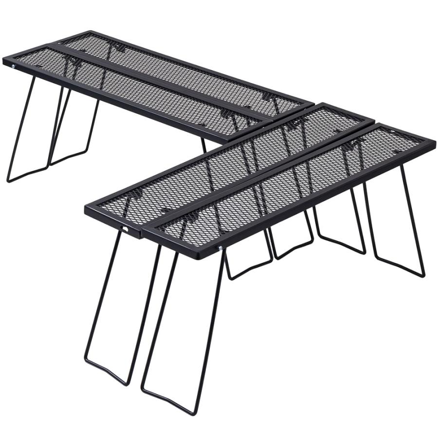 アウトドアテーブル 折りたたみ メッシュ キャンプ 囲炉裏 焚き火
