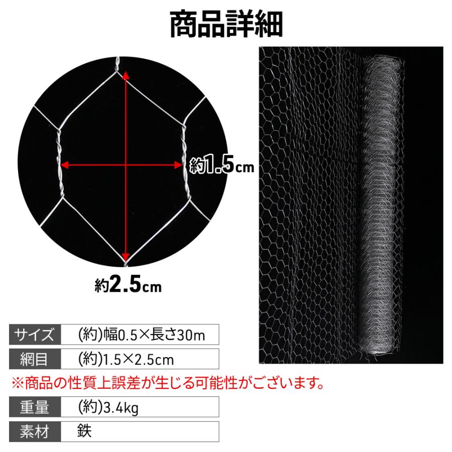 その他 ロールフェンス、幅1m、20m巻、約37%OFF、目合い5cm、線径2mm 