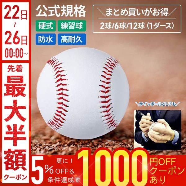 硬式野球ボール 野球 サインボール 硬式球デザイン ボール 2個 6個 12