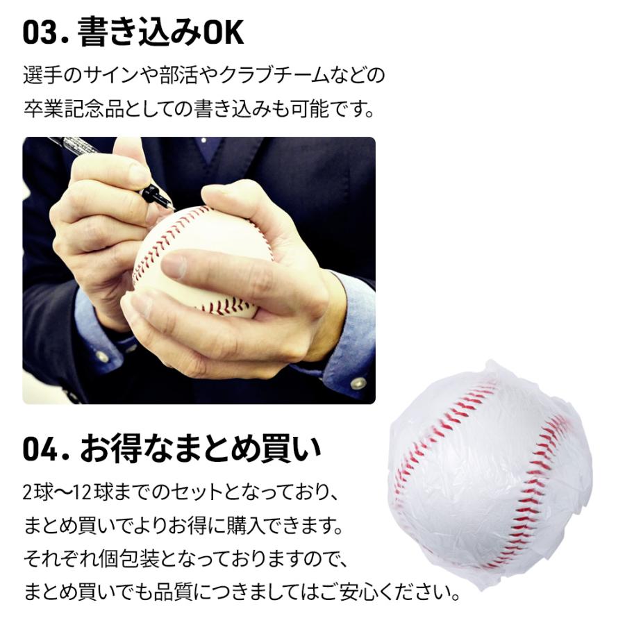 硬式野球ボール 野球 サインボール 硬式球デザイン ボール 2個 6個 12