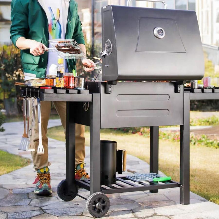 バーベキューコンロ 大型 蓋付き 折りたたみ ステンレス バーベキュー