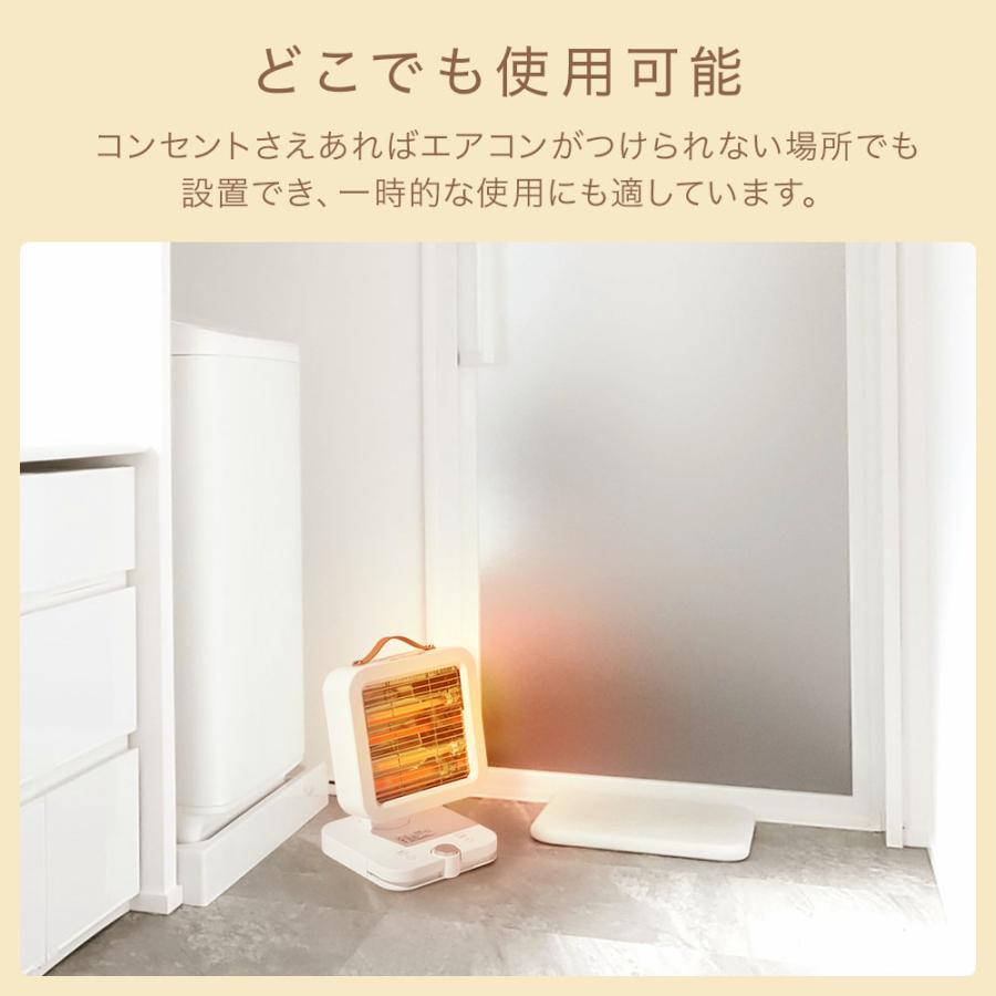 VERSOS（ベルソス） 電気ストーブ 500W 小型 ヒーター 足元ヒーター