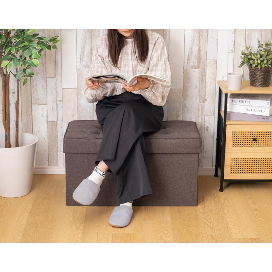 スツール 収納 ボックス ワイド 76×38cm 耐荷重160kg 収納スツール