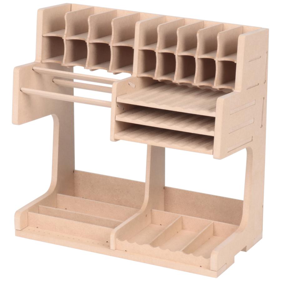 ペイントラック プラモデル 塗料ラック 塗装棚 MDF ニッパー ヤスリ