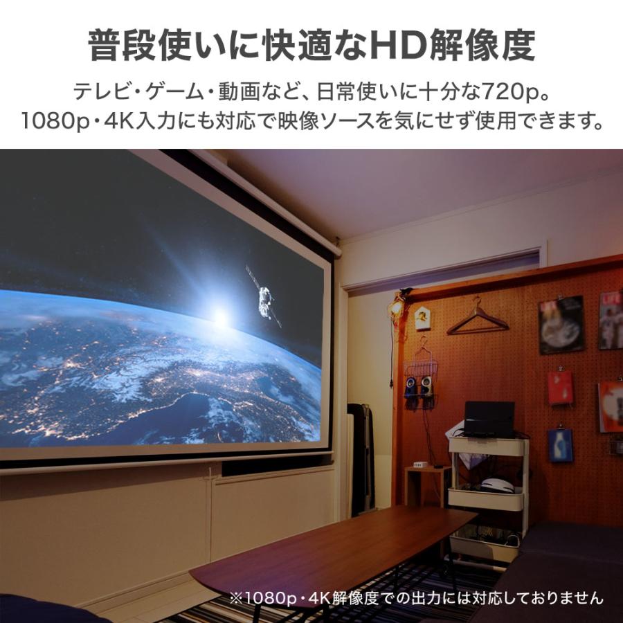 プロジェクター 小型 家庭用 4K 本体 軽量 天井 投影機 映像