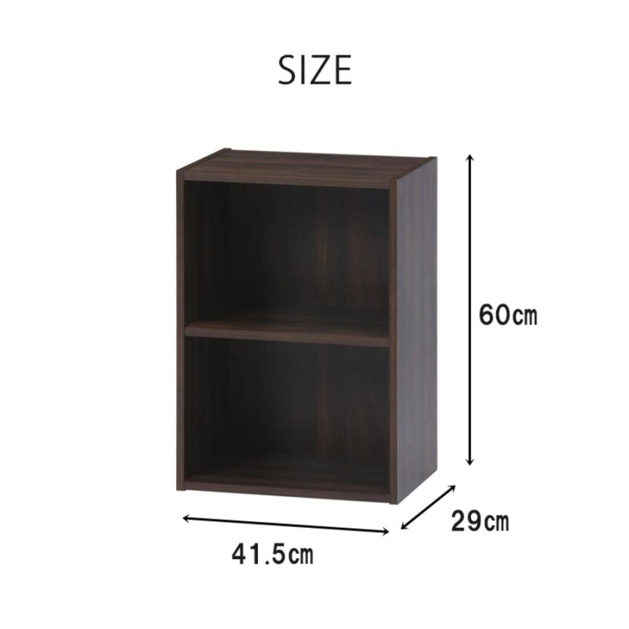 不二貿易（Fuji Boeki） カラーボックス 収納 2段 スリム a4ファイル