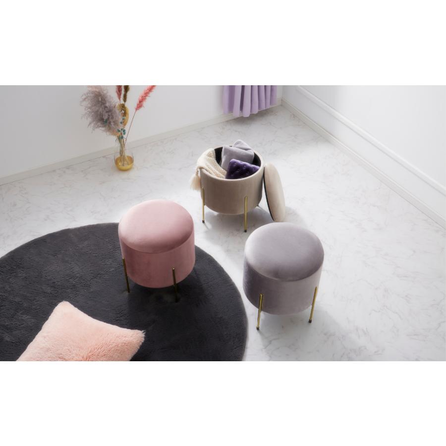 スツール 収納 丸型 丸椅子 脚付き おしゃれ 北欧 収納スツール