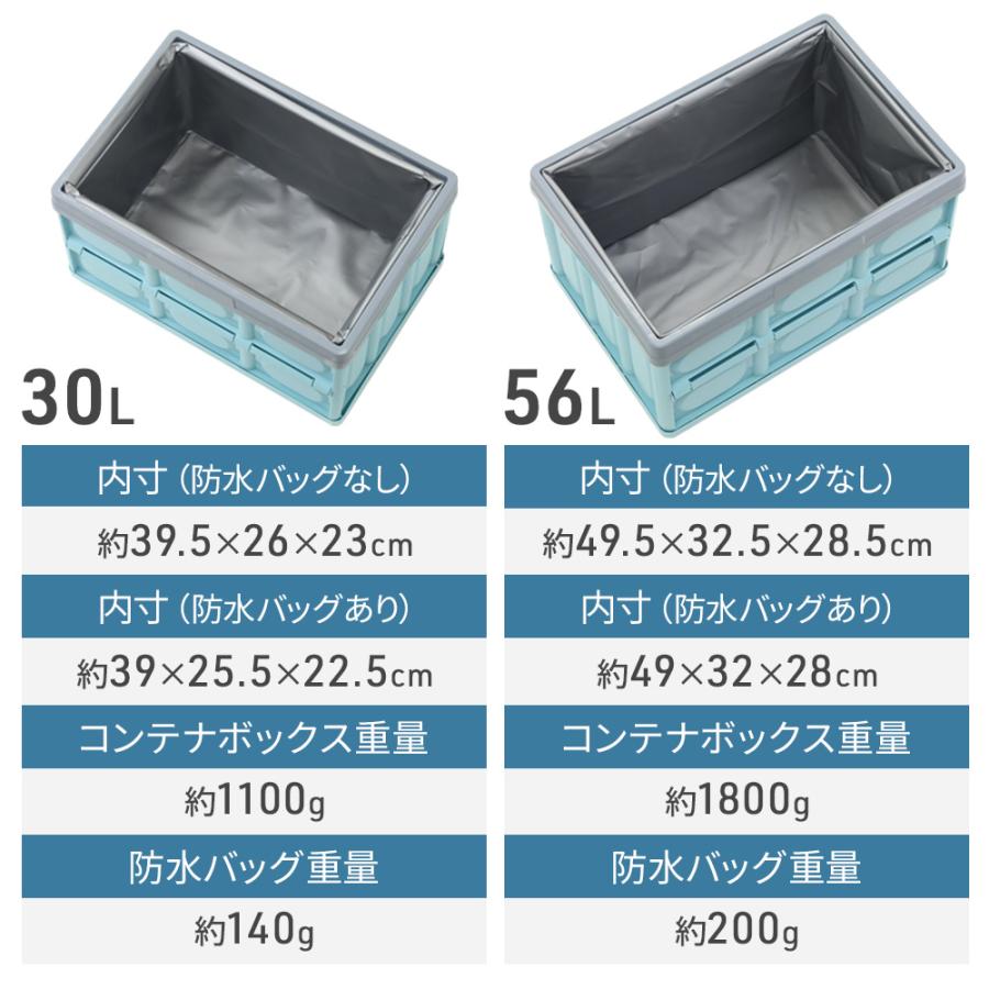 コンテナボックス 防水 折りたたみ フタ付き 収納ボックス アウトドア