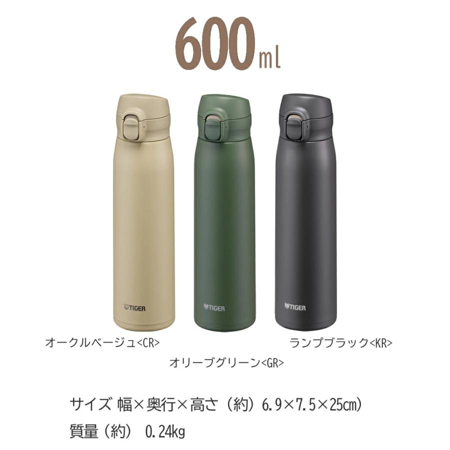 タイガー（TIGER） 水筒 350ml 500ml 600ml 食洗器対応 パッキン一体