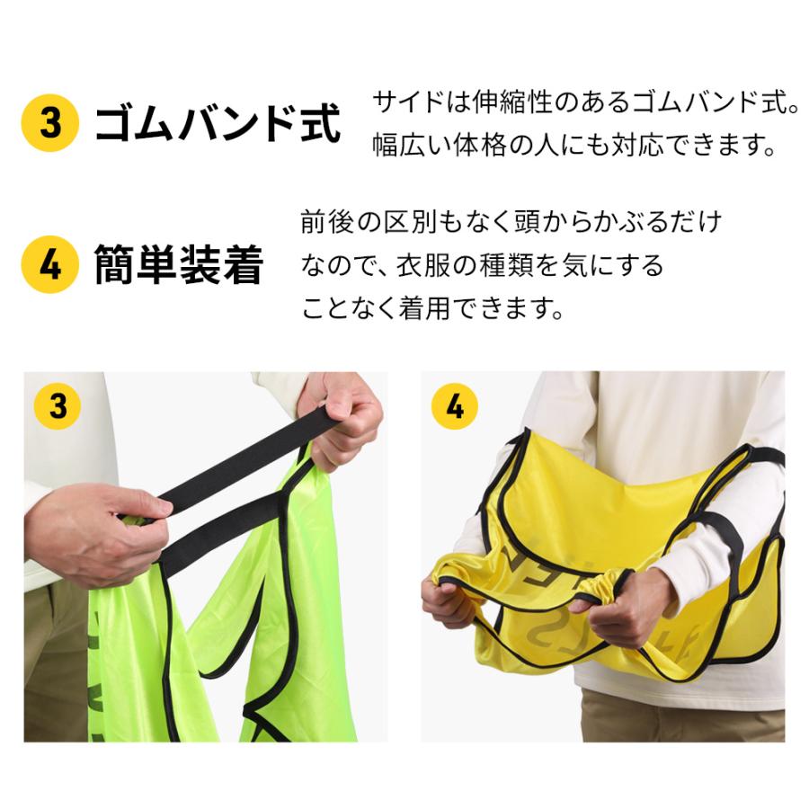 ビブス スタッフ 10枚セット スタッフビブス STAFFビブス 前後プリント